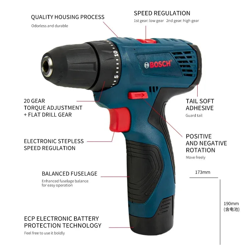 Bosch GSR120-LI 12V Cordless Electric Drill