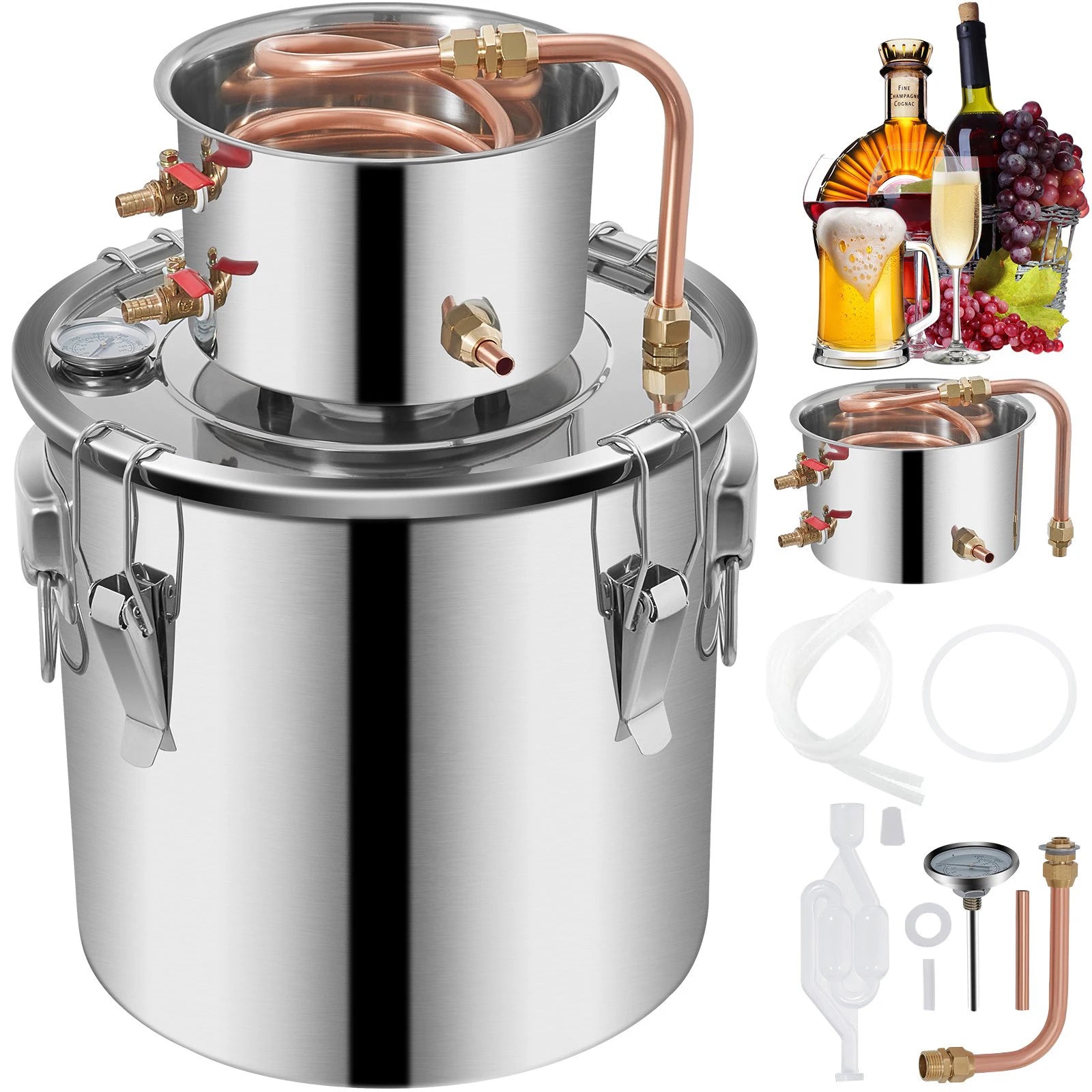 VEVOR Pro Leg Stretcher 220LBS Leg Stretch MachineAlambicDistillerAlcoholMoonshineHomeBrewWaterWineEssentialOilBrewingKit