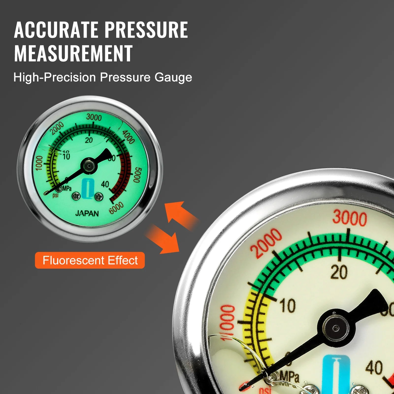 VEVOR 3 Stage PCP Pump 30MPa 4500PSI W/ Pressure Gauge Air Hand Stirrup Pump for Pistols Rifles  Air Guns  Car Bicycle Hunting
