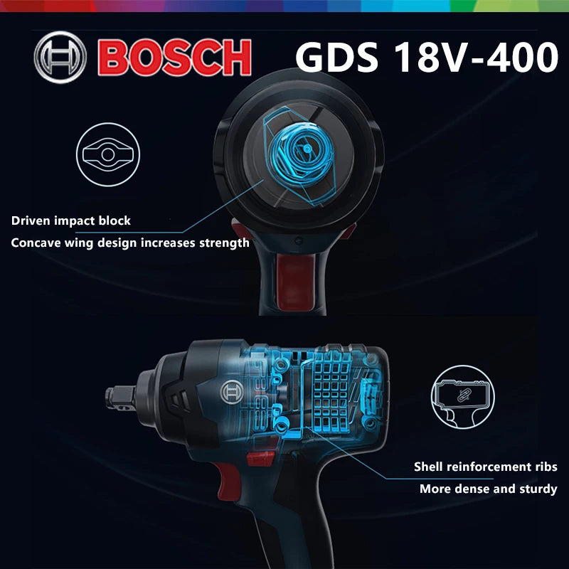 Bosch GDS 18V-400 400Nm Cordless Impact Wrench