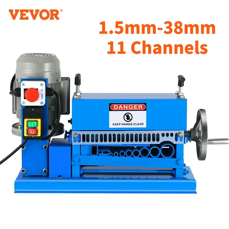 VEVOR elektrinė laidų izoliacijos nuėmimo mašina 370 W, 10 peilių, 1,5–38 mm