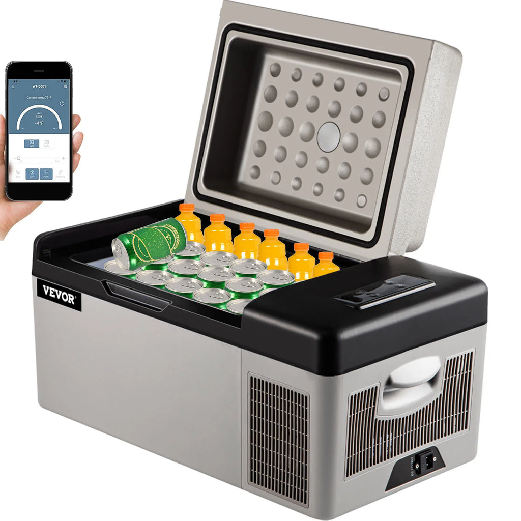 VEVOR Car Refrigerator 20L Compressor Portable Small Refrigerator Freezer Mini Electric Cooler for Driving Travel Fishing Outdoo