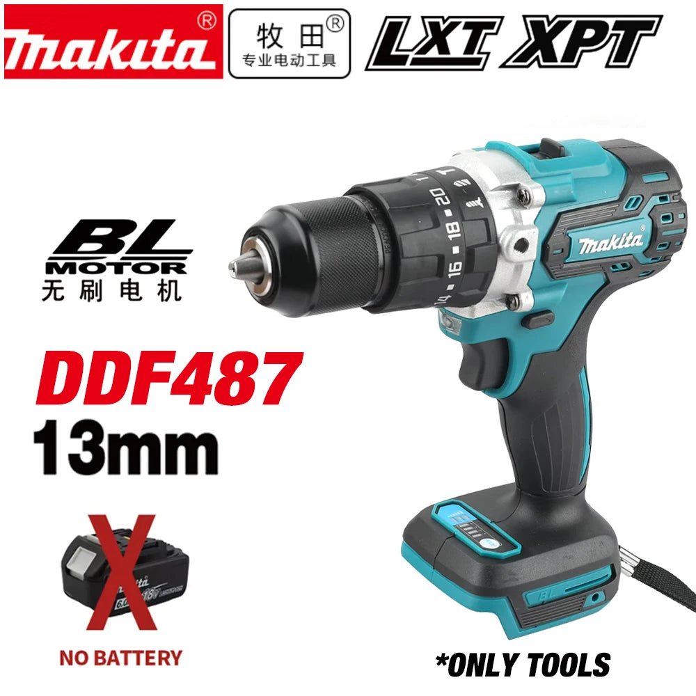Makita DDF487 18V Bešepetėlinis Akumuliatorinis Gręžtuvas
